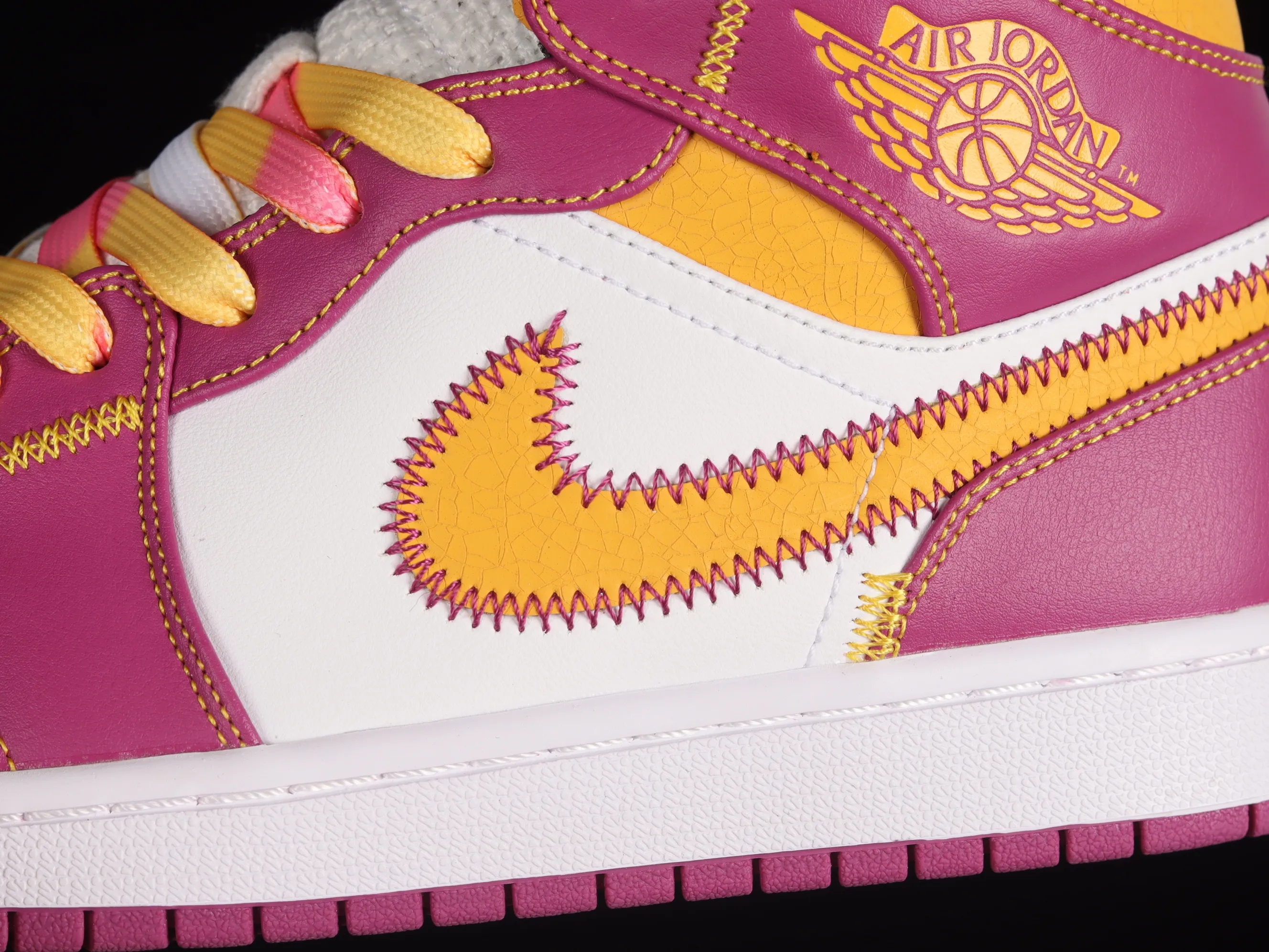 All Categories Air Jordan Jordan Series Basketball Shoes Air Jordan 1 Mid Air Jordan 1 Mid AJ1 Joe 1 Day of the Dead White Yellow Pink Mid Basketball Shoes DC0350-100